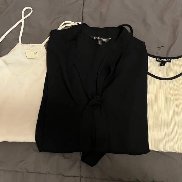 Express Women's Black and White Top Trio XS/2 - Picture 2 of 15